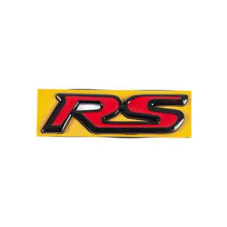 RS emblem rød/sort (95 mm x 25 mm) foto 1