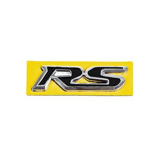 RS emblem sort med krom (95 x 25 mm) foto 1