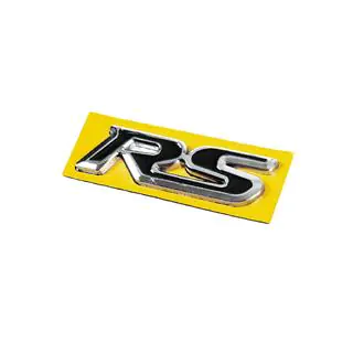 RS emblem sort med krom (95 x 25 mm) foto 2