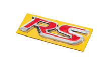Honda RS emblem rød med krom (95 mm x 25 mm) foto 2