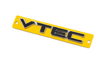 Honda VTEC emblem sort med krom (110x15 mm) foto 2