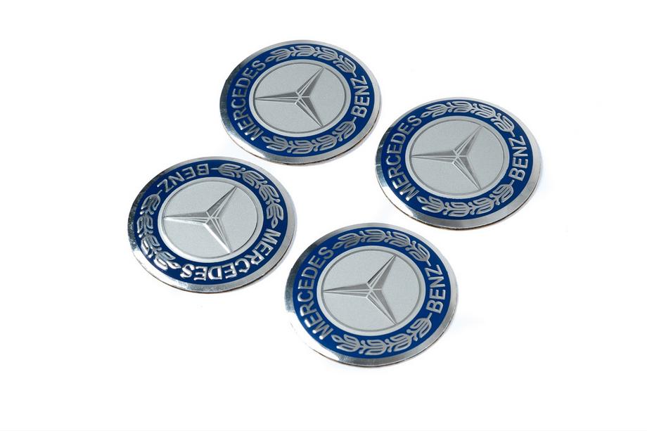 Mercedes-Benz Klistermærker til hjulnavkapsler 56 mm J1017 (4 stk.) Foto 1