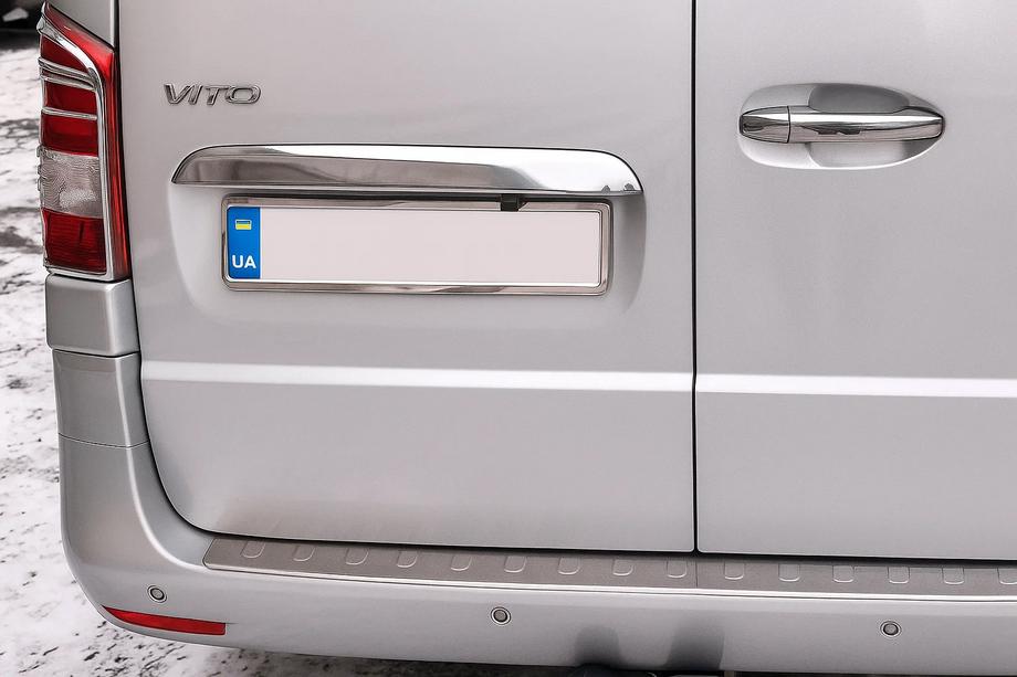 Mercedes Vito/V-klasse W447 2014– Liste over nummerplade, 2-dørs (rustfrit stål) Image