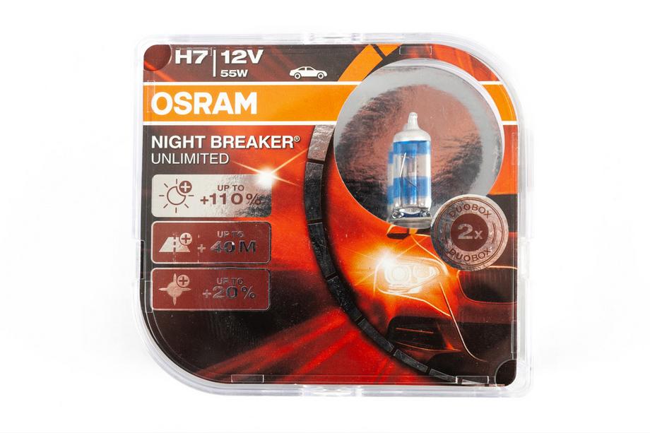 Osram H7 55W Night Breaker Unlimited 64210NBU forlygtepære Image
