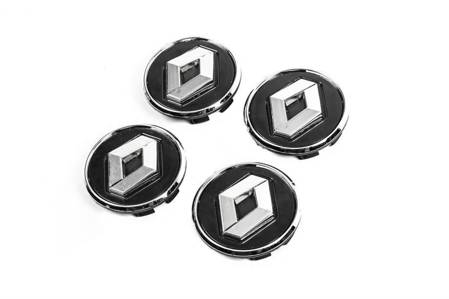 Renault Fælgcenterkapsler sorte med ring 81568 (57 mm til 49 mm, 4 stk.) Image