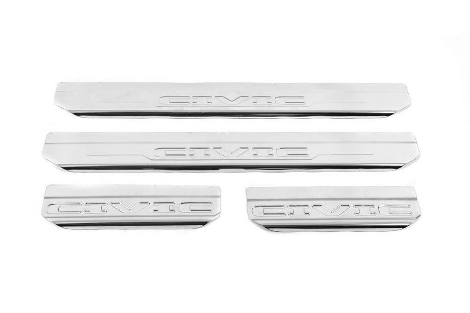 Honda Civic Sedan VIII 2006–2011 Dørtrinslister Carmos V2 (4 stk., rustfrit stål) Image