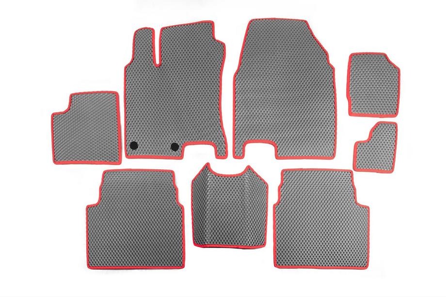 Nissan Qashqai 2010–2014 EVA måttesæt til +2 (3 rækker, grå) Image