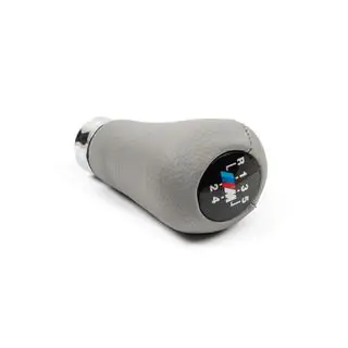 OEM gearknop (kunstlæder, glat grå) foto 1