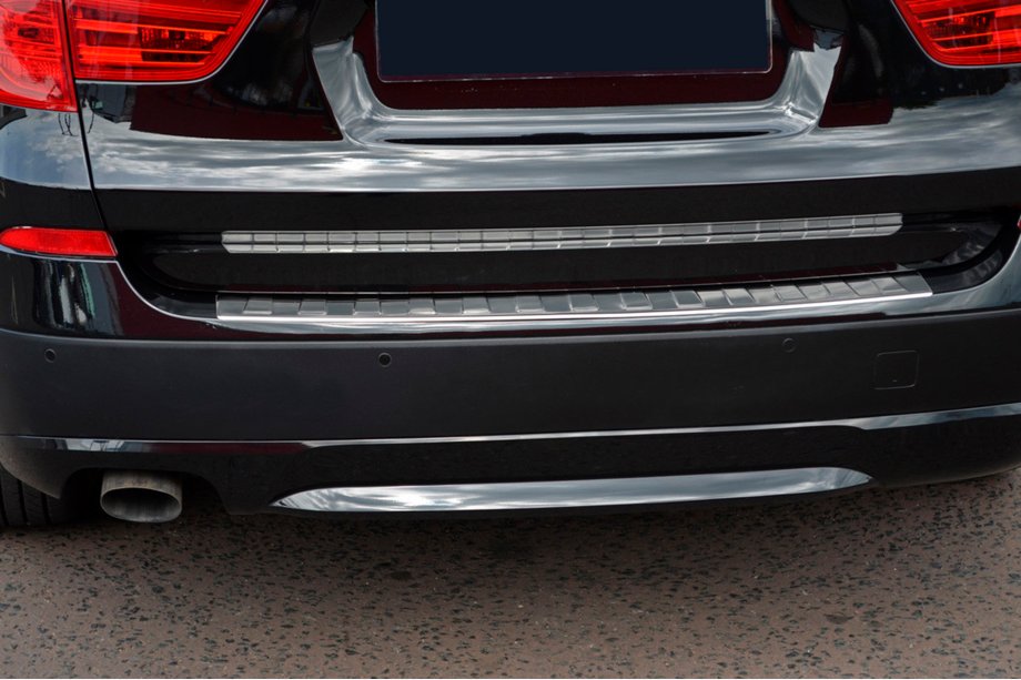 BMW X3 F25 2011–2018 Bagkofangerbeskytter i rustfrit stål til bagkofanger OmsaLine (blank, rustfri) Foto 8