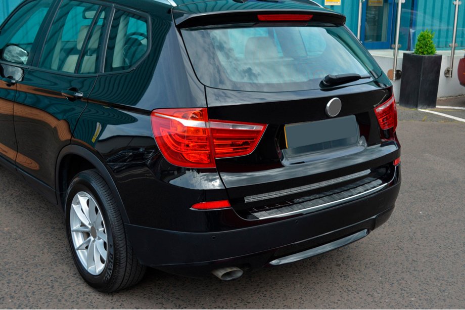 BMW X3 F25 2011–2018 Bagkofangerbeskytter i rustfrit stål til bagkofanger OmsaLine (blank, rustfri) Foto 5
