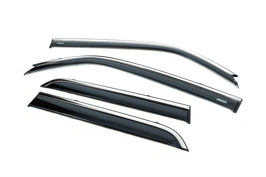 Toyota 4Runner 2009–2024 Vindafvisere med kromliste (4 stk., Niken) Image