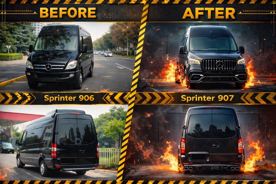 Mercedes Sprinter W906 2006–2018 Facelift-kit til W907 Foto 1