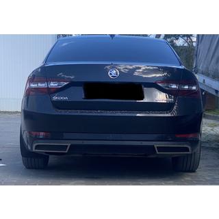 Carmos bagkofanger-endestykker (3 stk., rustfrit stål) Skoda Superb 2015–2024 foto 3