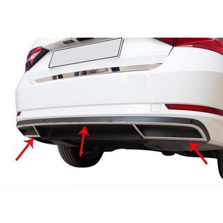 Carmos bagkofanger-endestykker (3 stk., rustfrit stål) Skoda Superb 2015–2024 foto 1