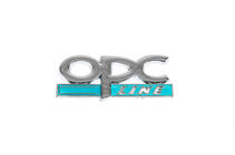 Opel Metal emblem til bagklap OPC Line (krom+blå) foto 2