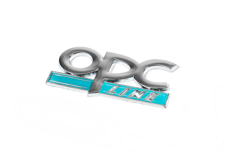Opel Metal emblem til bagklap OPC Line (krom+blå) Image