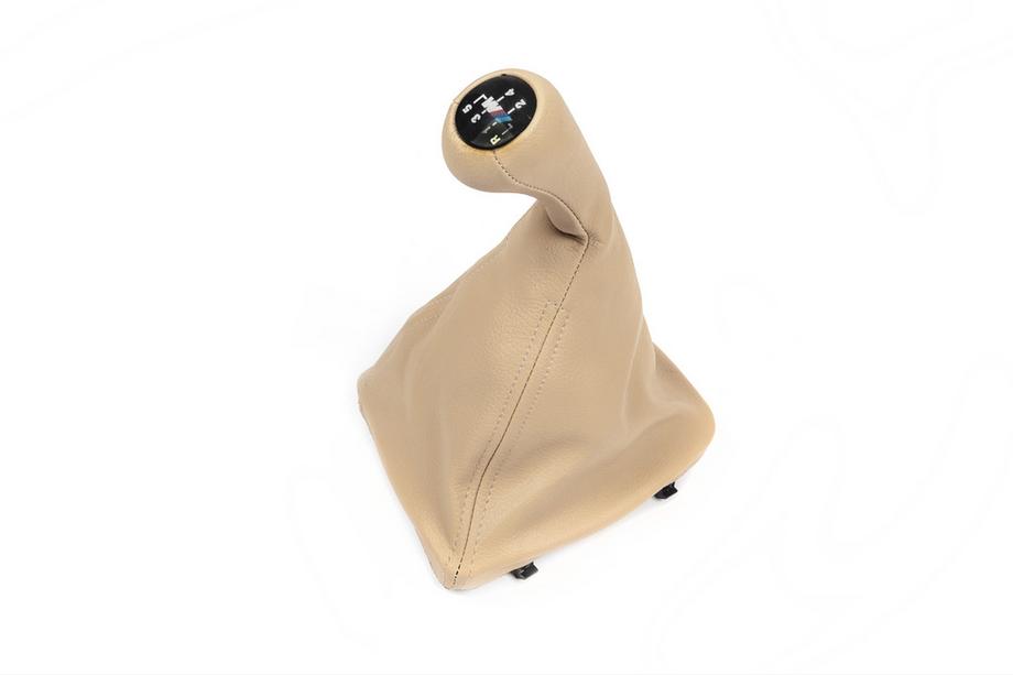 BMW 3-serie E46 1998–2006 Gearmanchet + gearknop OEM (beige) Image