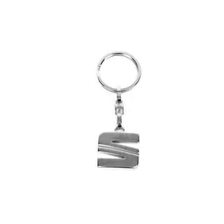 Metallisk nøglering med Seat-logo foto 1
