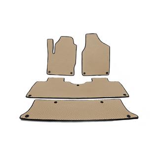 EVA-bilmåtter (3 rækker, beige)