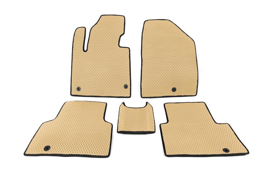 Hyundai Santa Fe 3 2012–2018 Bilmåtter til 5 sæder (EVA, beige) Image