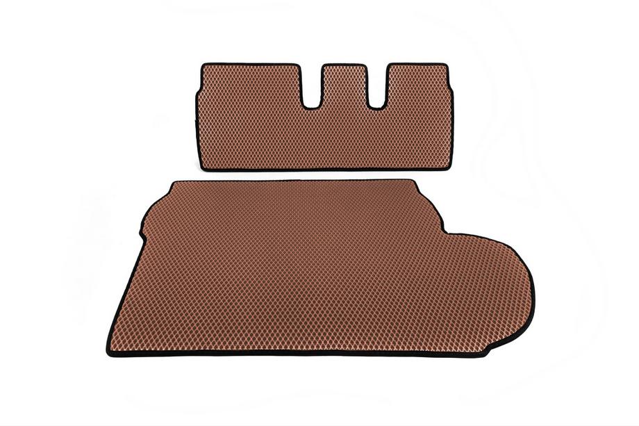 Mitsubishi Outlander 2006–2012 Bagagerumsmåtte (EVA, brun) 7-personers Med subwoofer Image