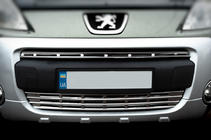 Peugeot Partner Tepee 2008–2018 Kromlister til grill (2 dele, rustfrit stål) Carmos - Tyrkisk stål foto 3