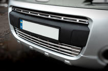Peugeot Partner Tepee 2008–2018 Kromlister til grill (2 dele, rustfrit stål) Carmos - Tyrkisk stål foto 4