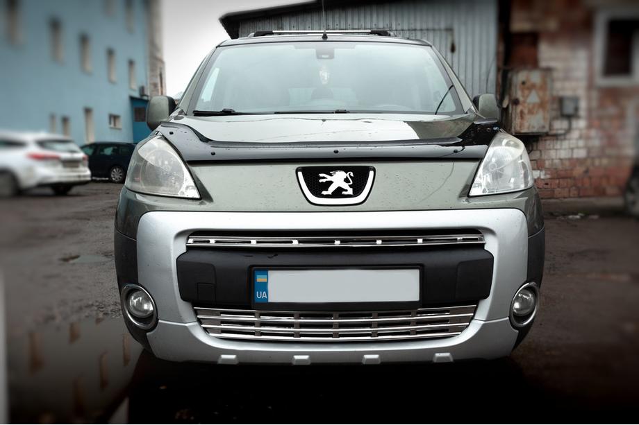 Peugeot Partner Tepee 2008–2018 Kromlister til grill (2 dele, rustfrit stål) Carmos - Tyrkisk stål Image