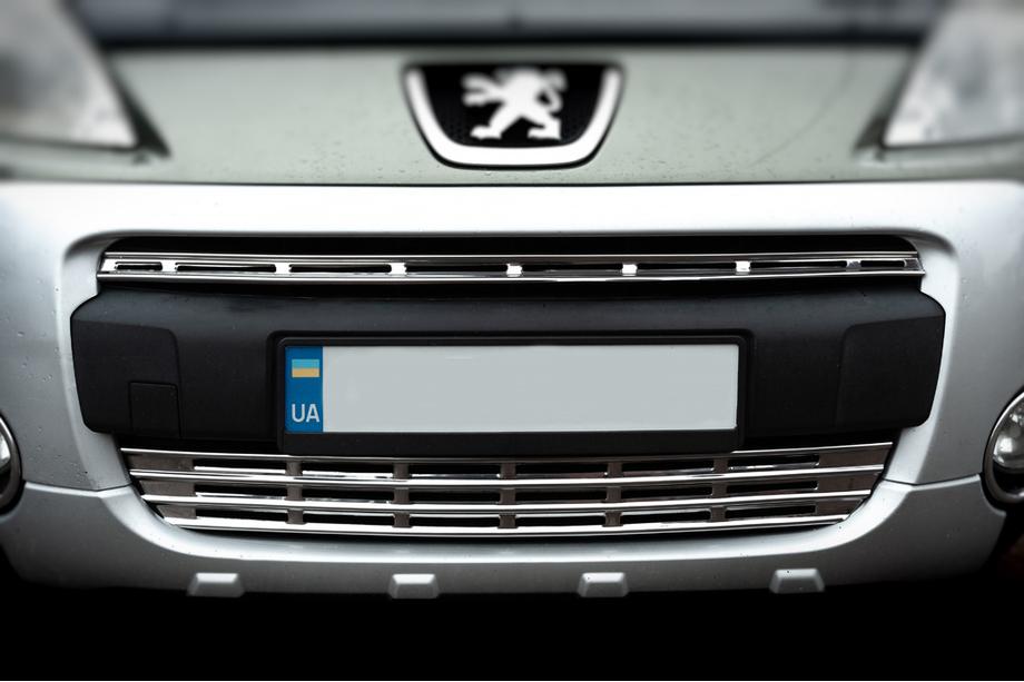 Peugeot Partner Tepee 2008–2018 Kromlister til grill (2 dele, rustfrit stål) OmsaLine - italiensk rustfrit stål Foto 3