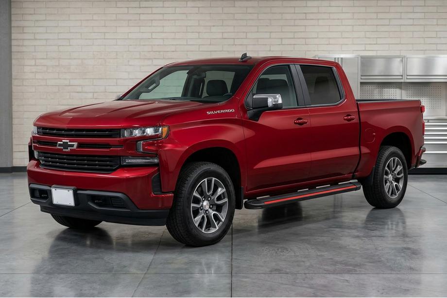 Chevrolet Silverado 2019– Sidetrin Maya Red (2 stk., aluminium) Image
