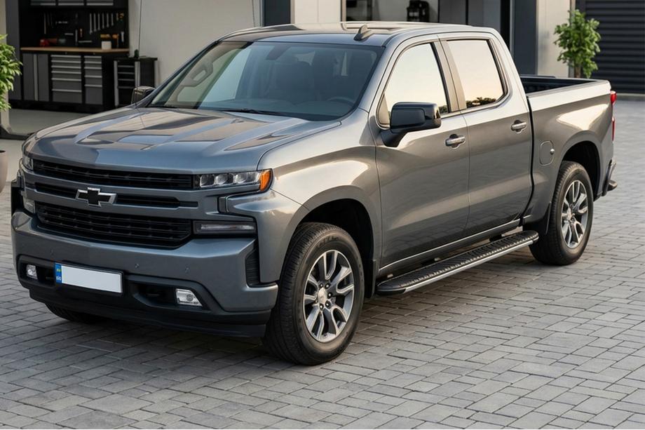Chevrolet Silverado 2019– Sidetrin Bosphorus Grey (2 stk., aluminium) Image