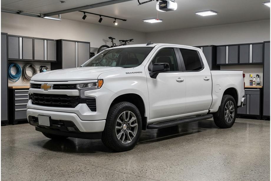 Chevrolet Silverado 2019– Sidetrin Tayga Black (2 stk., aluminium) Image