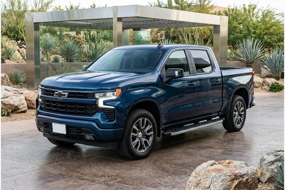 Chevrolet Silverado 2019– Blackline sidetrin (2 stk., aluminium) Image