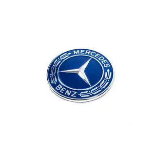 Dækkappe i stedet for emblem på motorhjelm Mercedes (blå, 57 mm) foto 1