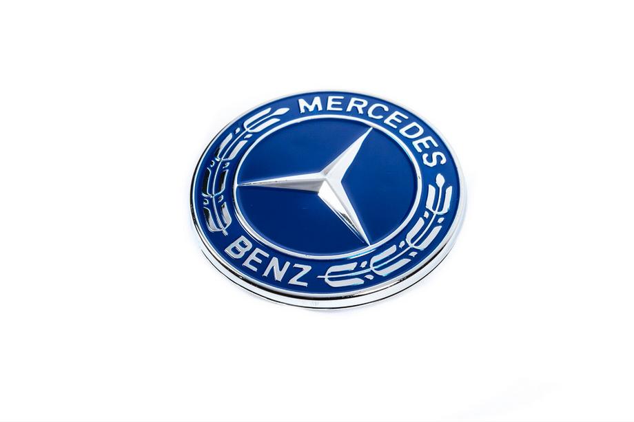 Mercedes-Benz Dækkappe i stedet for emblem på motorhjelm Mercedes (blå, 57 mm) Foto 1
