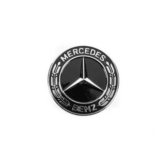 Dæksel til emblem på motorhjelm Mercedes (sort, 57 mm) foto 2