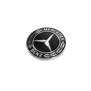 Dæksel til emblem på motorhjelm Mercedes (sort, 57 mm) foto 1