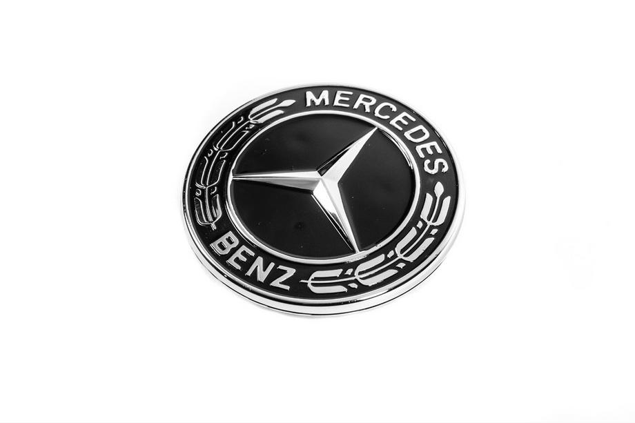 Mercedes-Benz Dæksel til emblem på motorhjelm Mercedes (sort, 57 mm) Image