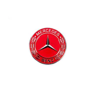 Afdækningsprop i stedet for emblem til motorhjelm Mercedes (rød, 57 mm) foto 1