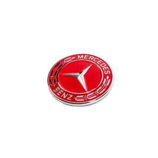 Afdækningsprop i stedet for emblem til motorhjelm Mercedes (rød, 57 mm) foto 2
