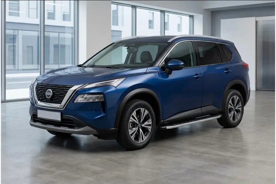 Nissan X-trail T33/Rogue 2022– Sidetrin Fullmond (2 stk., aluminium) Image