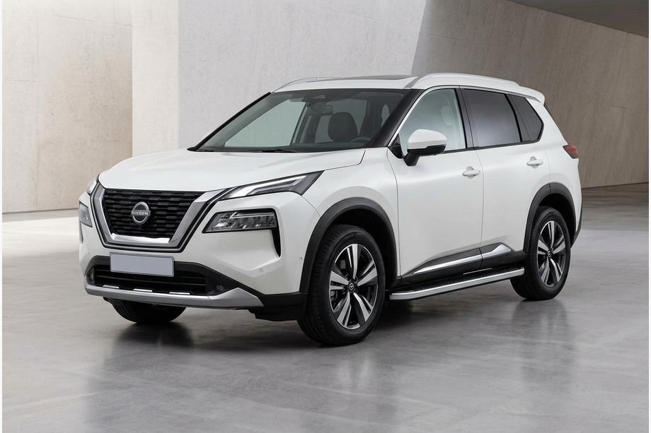 Nissan X-trail T33/Rogue 2022– Sidetrin Tayga Grey (2 stk., aluminium) Image