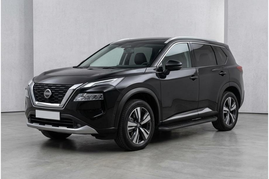 Nissan X-trail T33/Rogue 2022– Sidetrin Tayga Black (2 stk., aluminium) Foto 1
