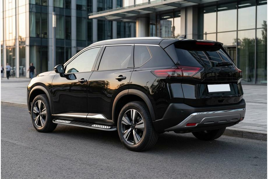 Nissan X-trail T33/Rogue 2022– Sidetrin Tayga V2 (2 stk., aluminium) Image