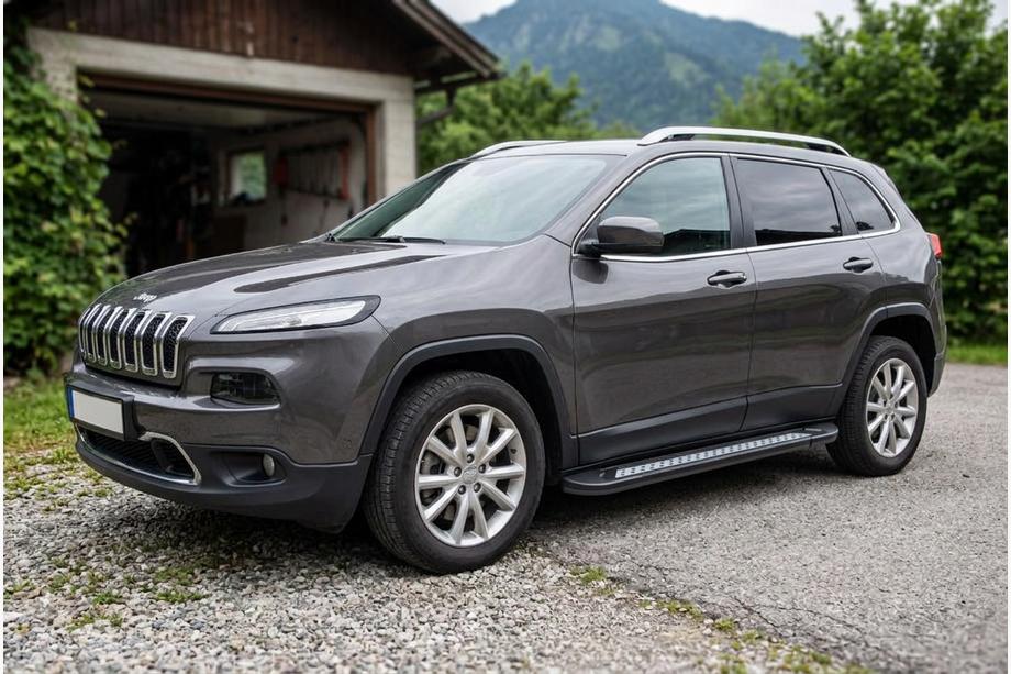 Jeep Cherokee KL 2013– Sidetrin Vision New Black (2 stk., aluminium) Image