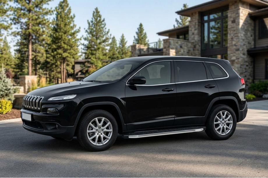 Jeep Cherokee KL 2013– BlackLine sidetrin (2 stk., aluminium) Foto 1