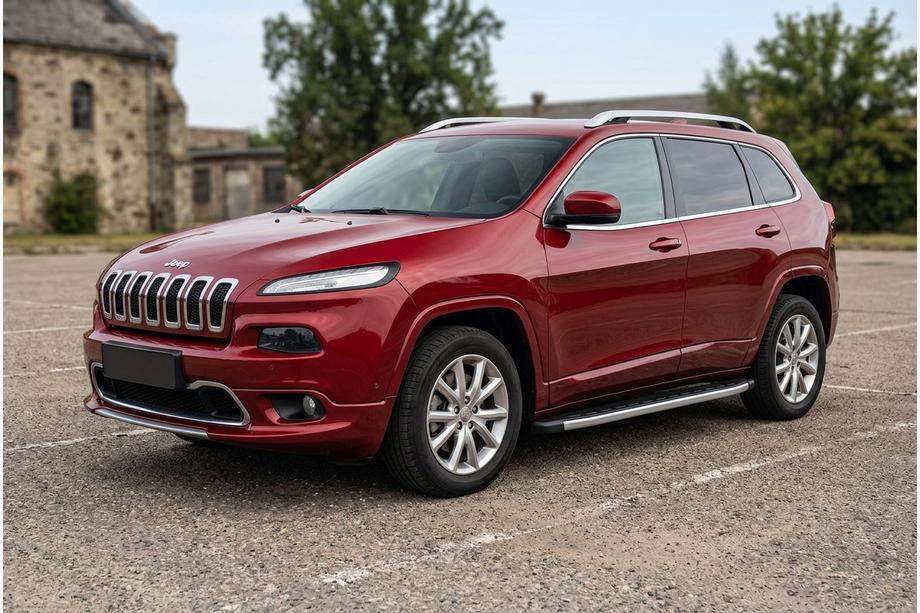 Jeep Cherokee KL 2013– Sidetrin Fullmond (2 stk., aluminium) Image
