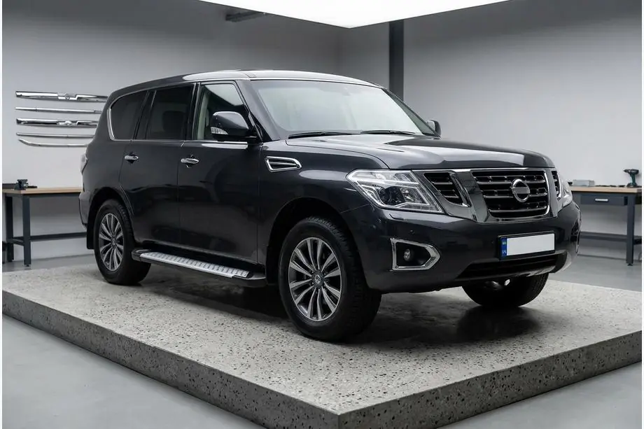 Nissan Armada 2016–2024 Sidetrin Allmond Grey (2 stk., aluminium) Image