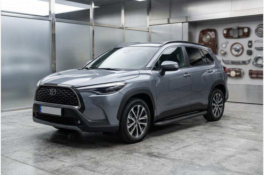 Toyota Corolla Cross 2020– Sidetrin Tayga Black (2 stk., aluminium) Image