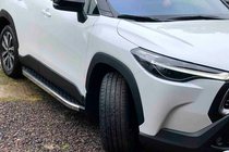 Toyota Corolla Cross 2020– BlackLine sidetrin (2 stk., aluminium) foto 1